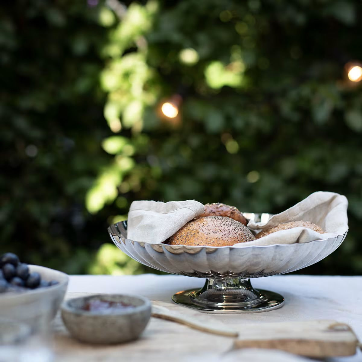 ✴︎ ✴︎ ベルナドッテ ディッシュオンスタンド Georg Jensen Bernadotte Dish on Stand Stainless Steel - Designer's