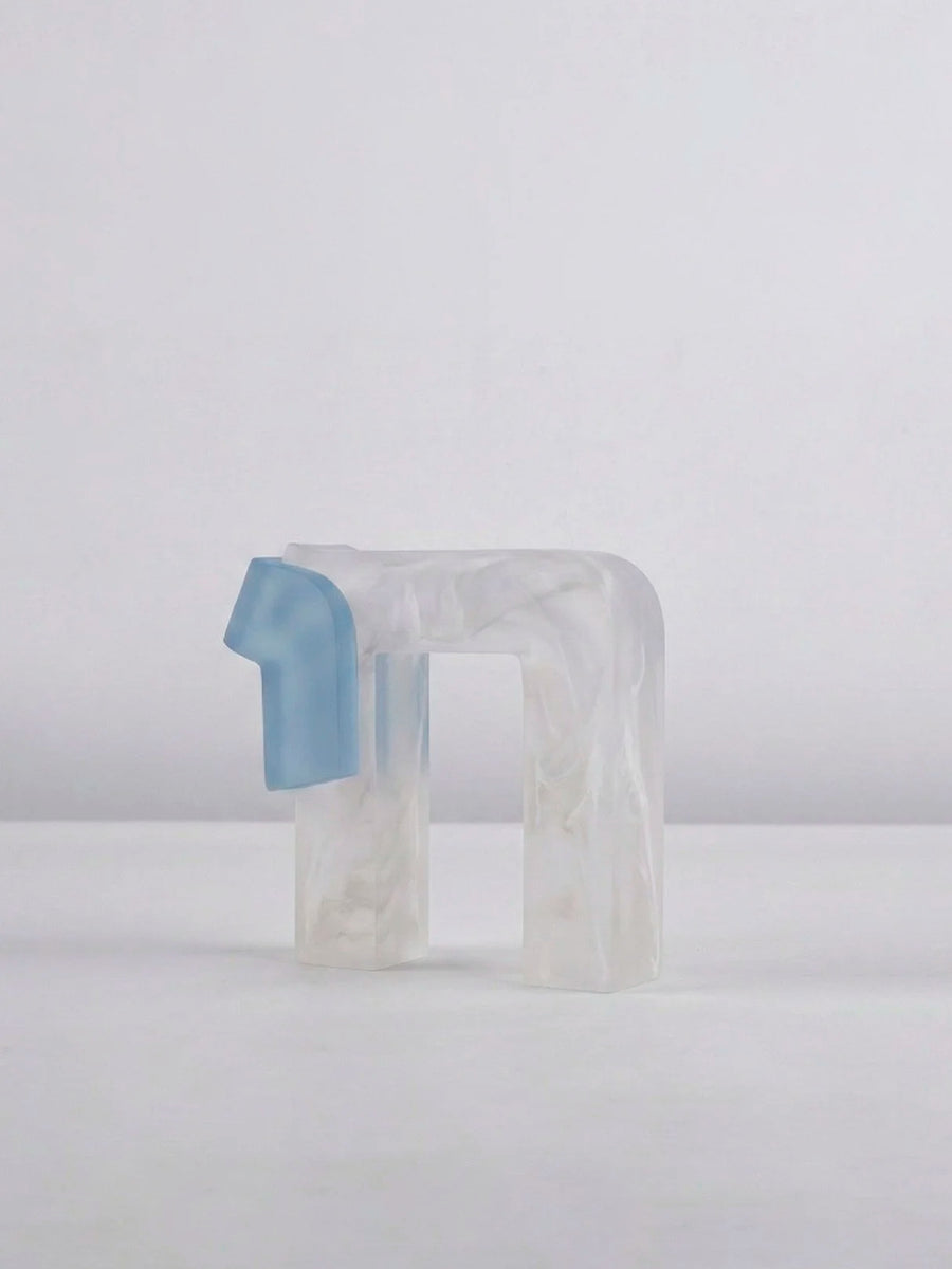White marble resin Chai Sculpture