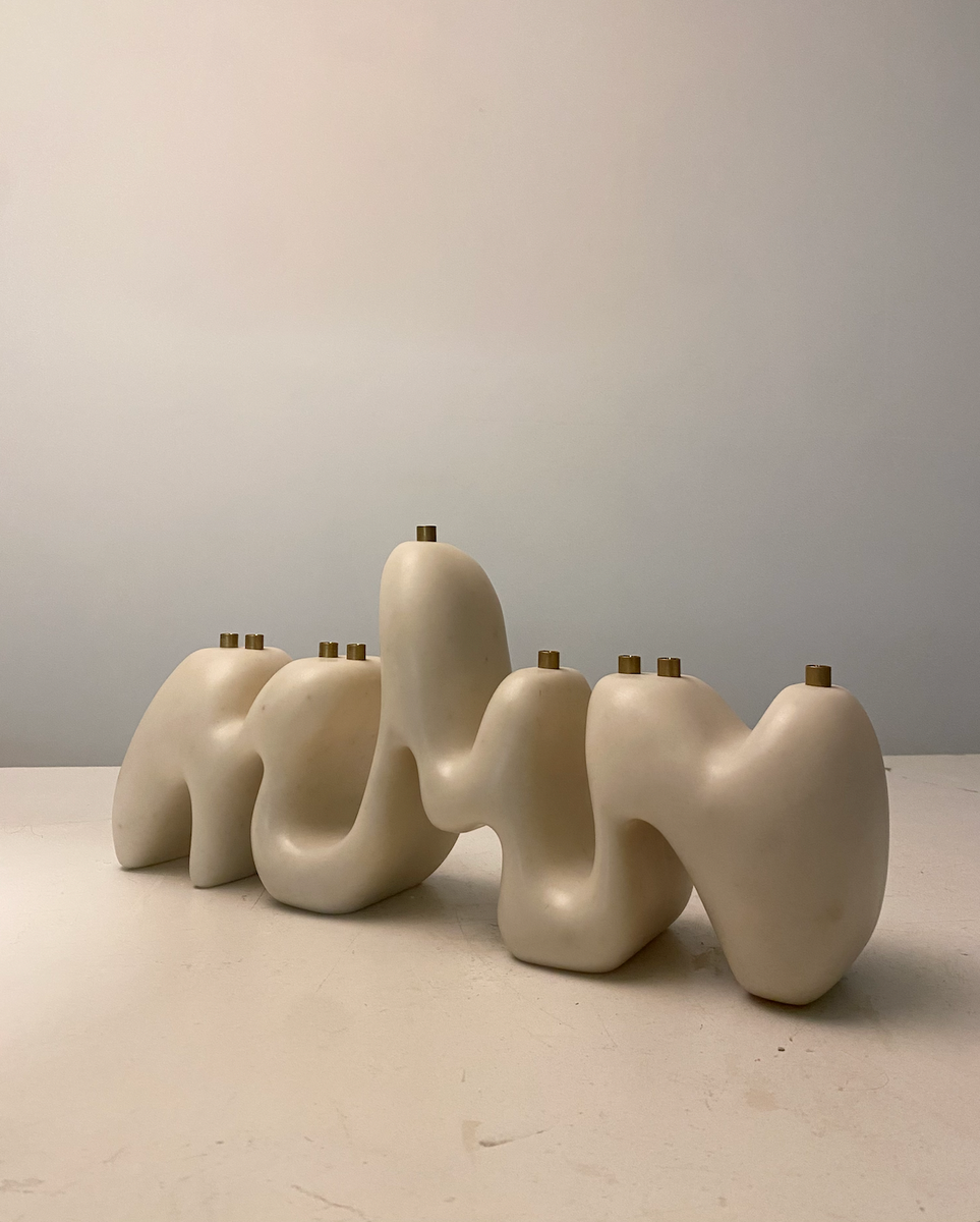 Menorah Sculpture by Hannah Polskin