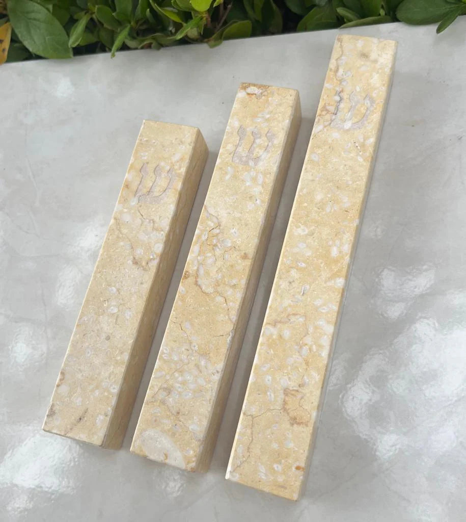 Beige Stone Quartz Mezuzah