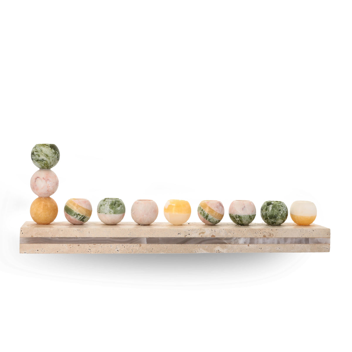 Multicolor Onyx Menorah – Prestige Edition