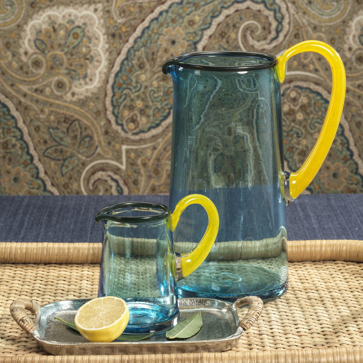Lagoon Juice Pitcher - Aqua, Green and Yellow - Small – The Happy Kangaroo