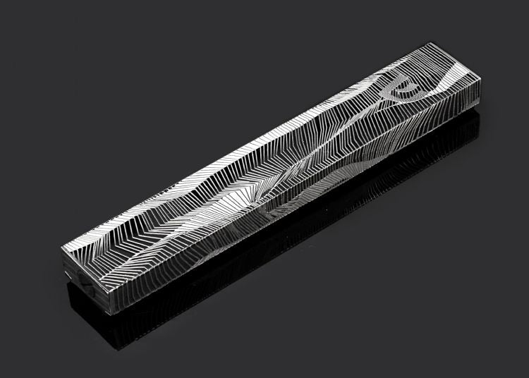 Metalace Lines Black X Large Mezuzah